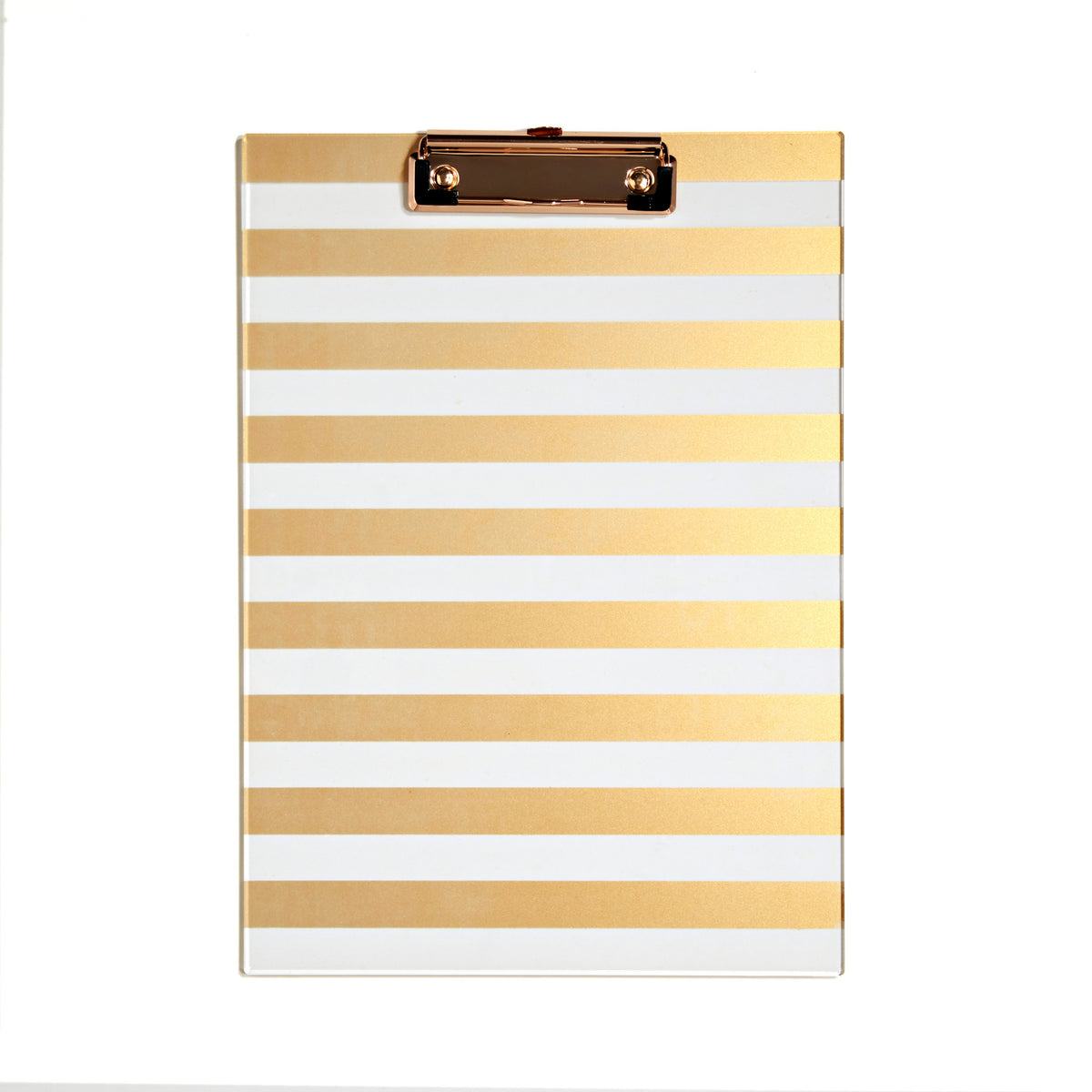 Acrylic Clipboard with Gold Stripes – Stitches and Tweed