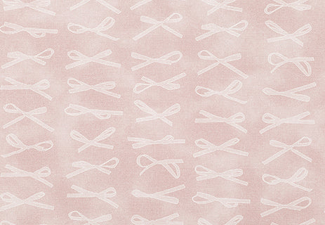 Pink Ribbon Pattern Nordic Wallpaper for Kids Room | Nursery Room