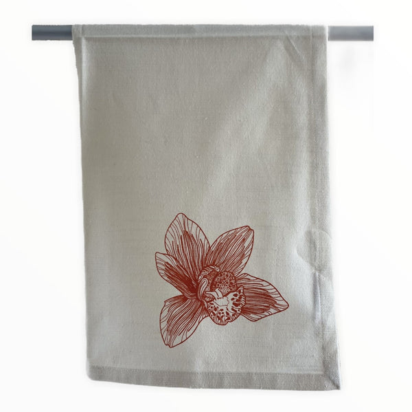 Orchid Kitchen Tea Towel - Stitches and Tweed 