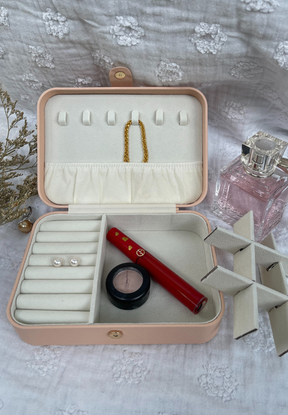 Trixie II Jewellery Box Travel Case Organizer - Matte Pink