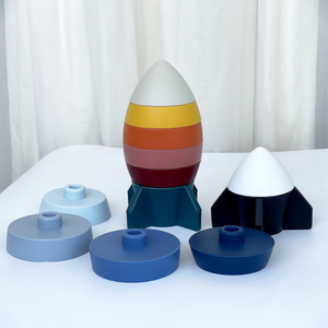 Rocket Stacking Silicone Toy Teether