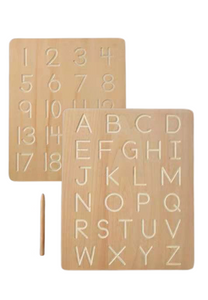 learning tracing board alphabet numbers