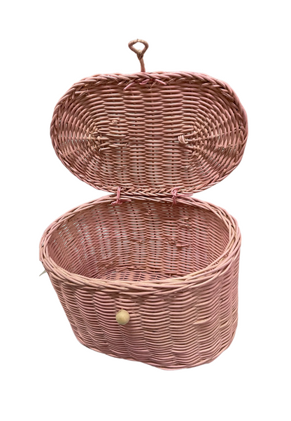 Pomron Pink Rattan Basket