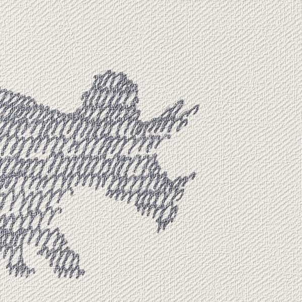 Grey Off White Dinosaur Design Hand drawn Lines Wallpaper for Kids Room | Playroom