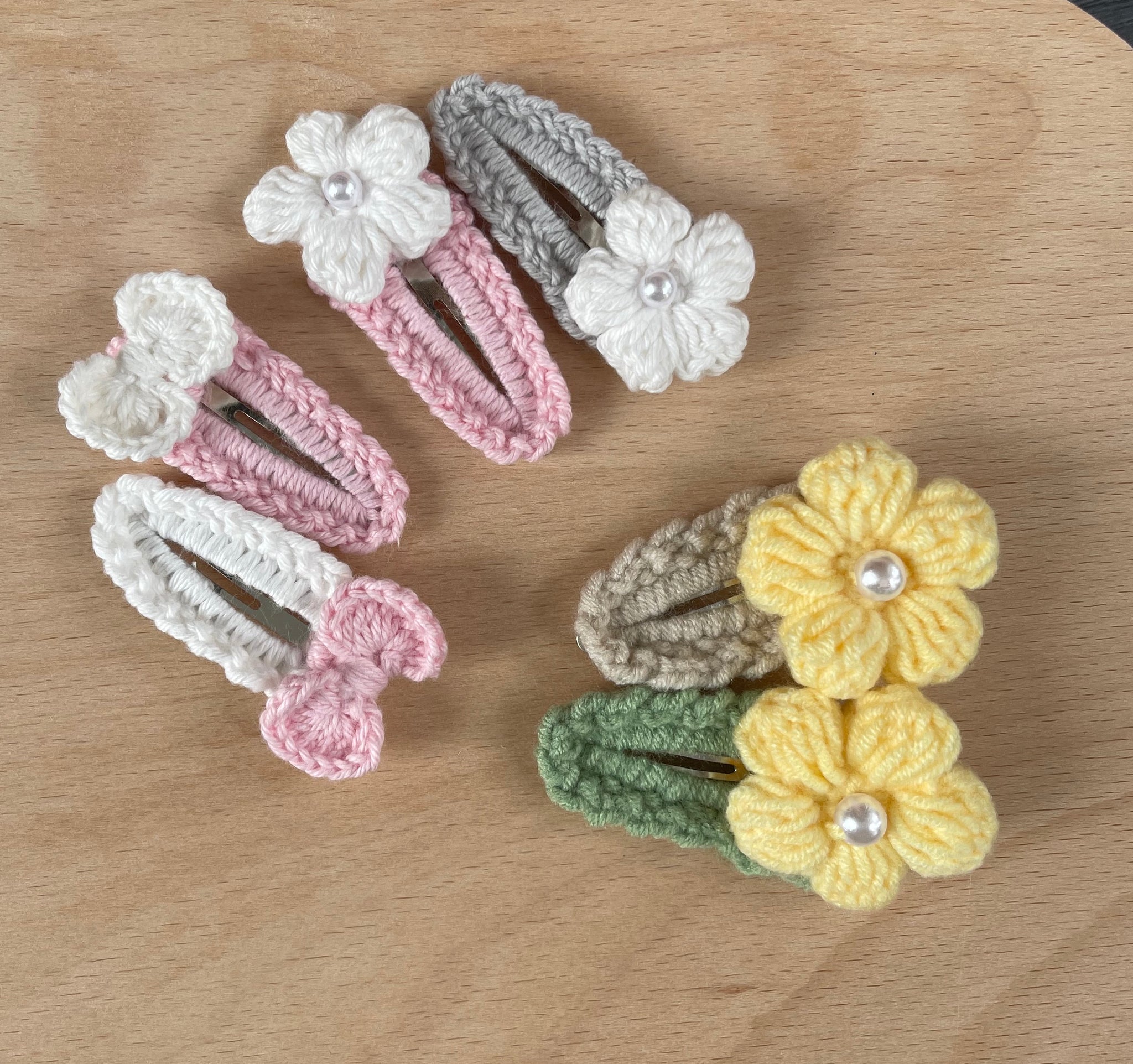 Crochet Hair Clips – Stitches and Tweed