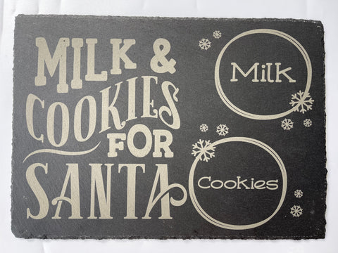 Festive Plate Milk and Cookies for Santa