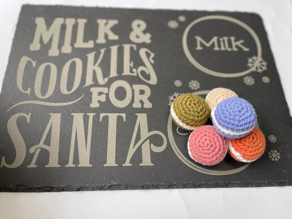 Festive Plate Milk and Cookies for Santa