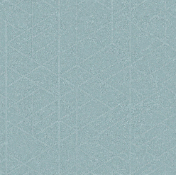 Teal Grey Noble Geometric Wallpaper for Kids Room | Living Room | Study Room