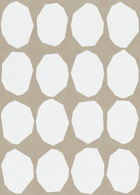 Geometric Pattern Ecru Wallpaper for Kids Room | Nursery Room