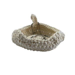 crochet cat shaped small trinket basket accessories tray