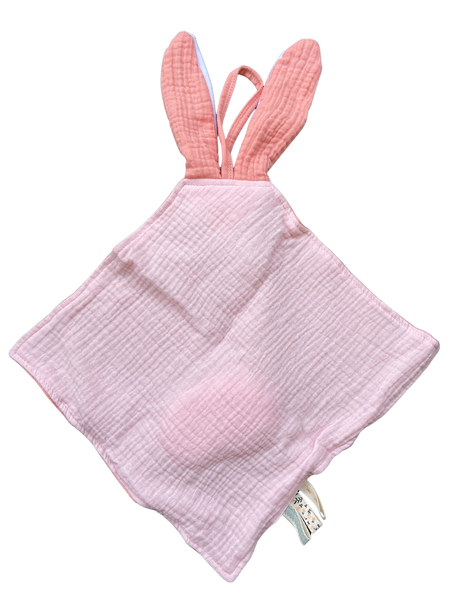 baby bunny comforter towel pink reversible soft jersey towelette