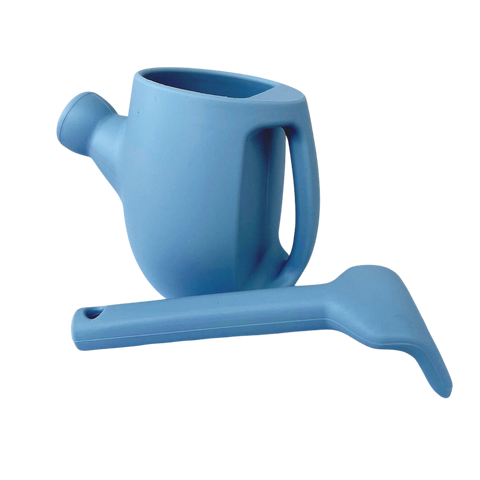 silicone watering can set with rake blue