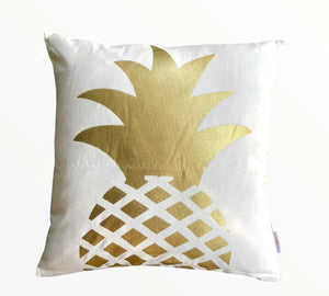 pineapple gold foil print cushion cover