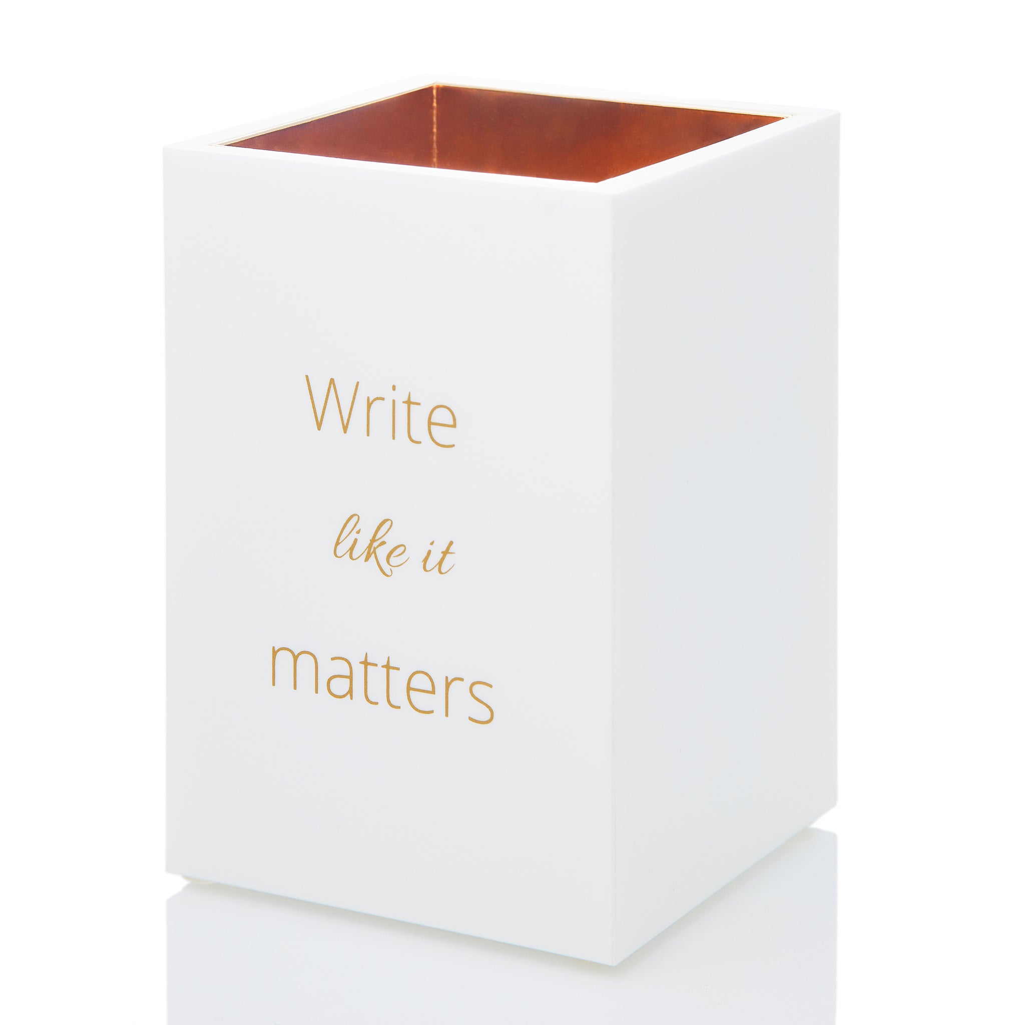 Write like it matters acrylic pen holder - Stitches and Tweed 